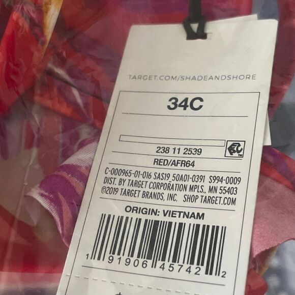 Bikini Top Lift Ruffle Strap size 34C tropical Floral - Picture 6 of 6